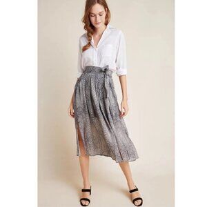 Maeve by Anthropologie Annette Snake Print Midi Skirt Size 4